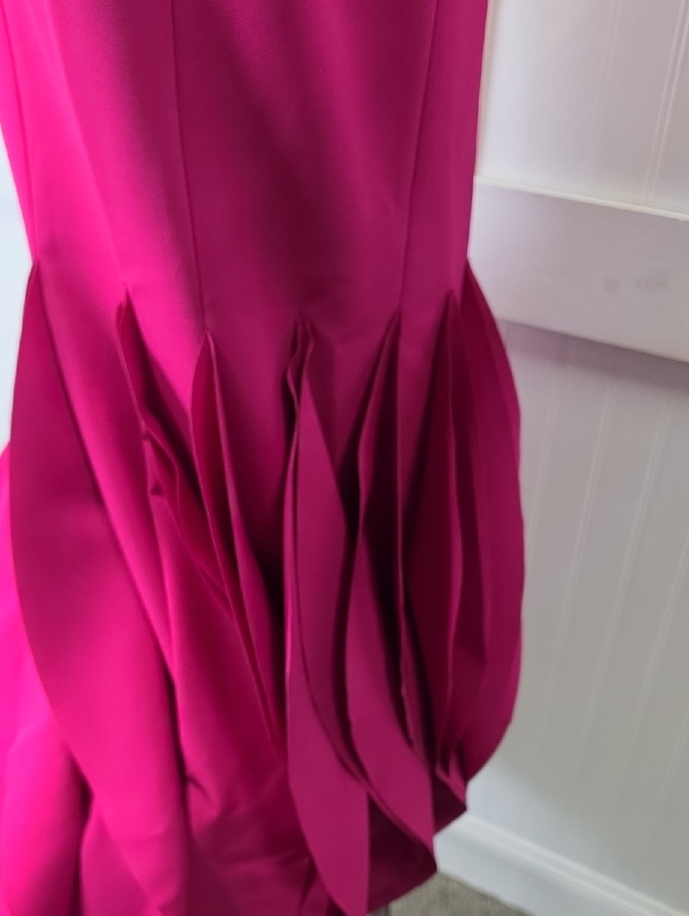 Alexander By Daymor NEW Fuchsia Pink Petal Skirt Maxi Gown Dress Size 6 M1279 - Picture 14 of 15